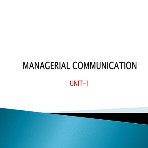 Managerial communication-unit-1