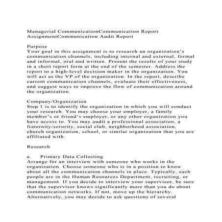Communication Audit | PPTX