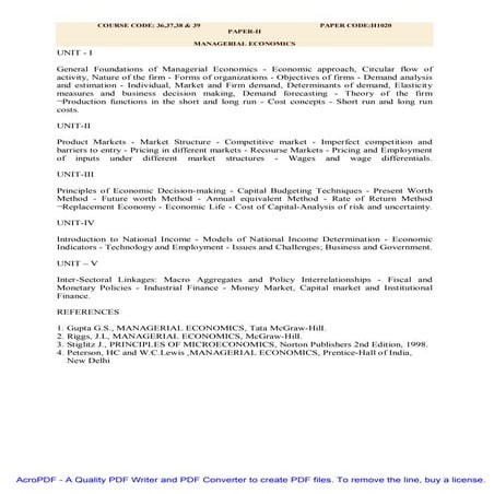 Managerial economics