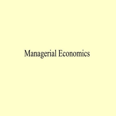Managerial economics