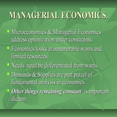 Managerial economics