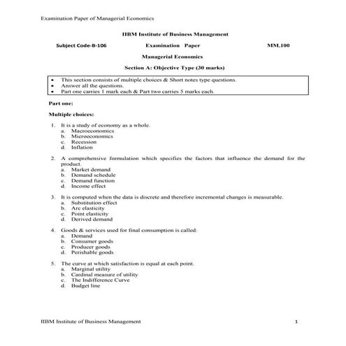 Managerial economics