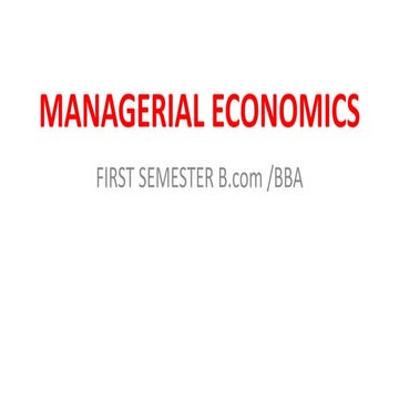 Managerial Economics Economics Bba Pptx