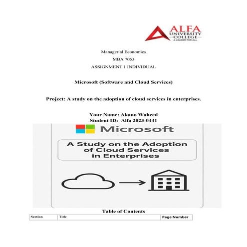 Managerial Economics  Akano Assignment.docx