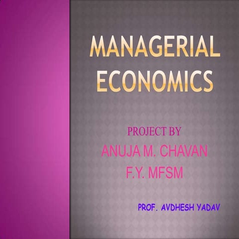 Managerial economics 