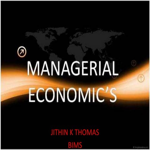 Managerial Economics Introduction