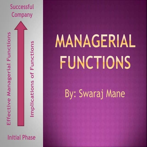 Managerial functions