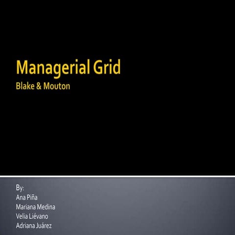 Managerial grid presentation