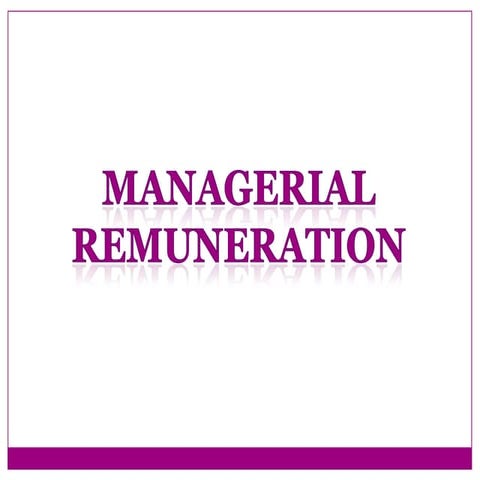 Managerial remuneration