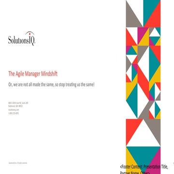 The Agile Manager Mindshift - Paul Ellarby