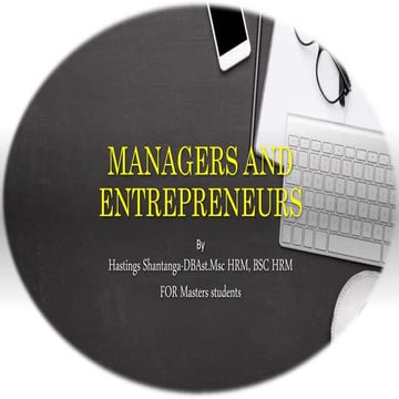 Managers and entrepreneurs lesson 1 animated
