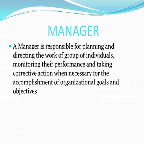 Managers roles and skills