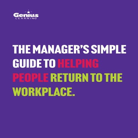 Managers simple guide to returning to work