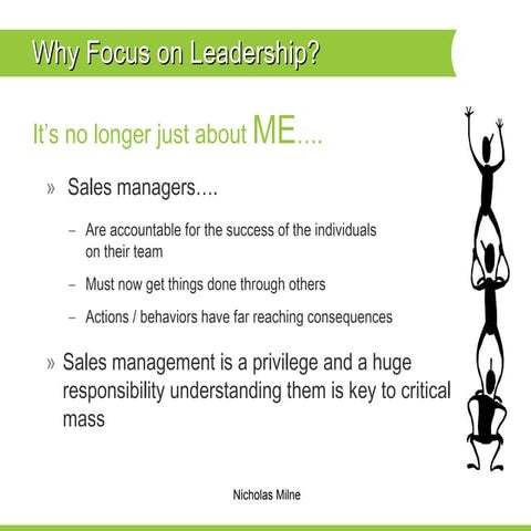 Don’t be a Sales Manager be a Sales leader. 