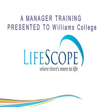 Manager training life scope williams college 2014