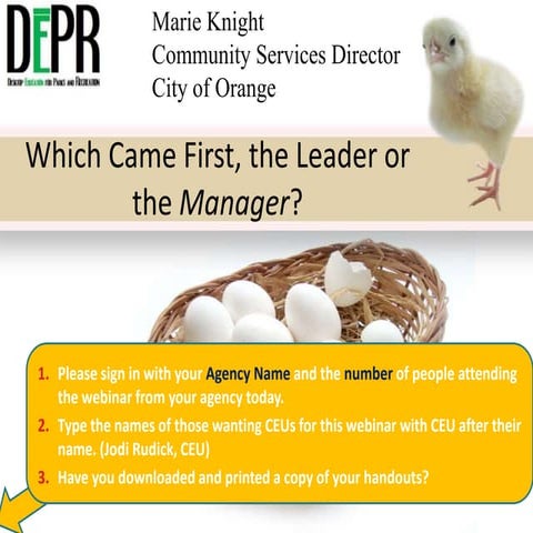 Manager vs. leader