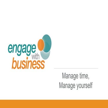 Manage Time Manage Yourself 