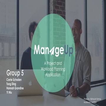 Manage up Workload Planning Application