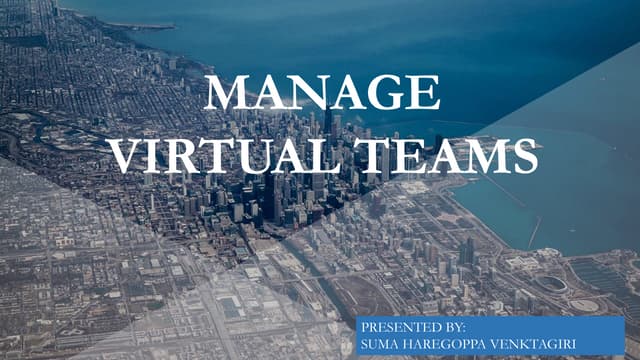 Manage Virtual Teams