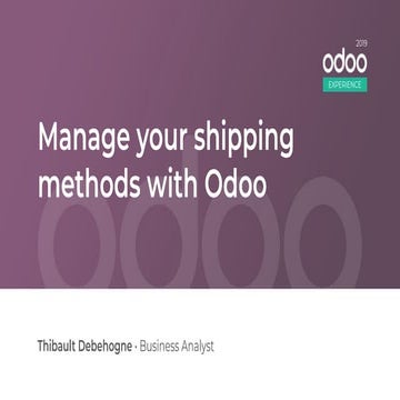 Manage your Shipping Methods with Odoo