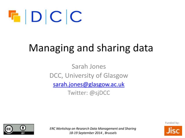 Managing and sharing data
