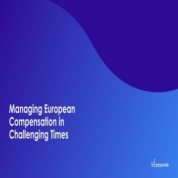 Webinar - Managing European Compensation in Challenging Times