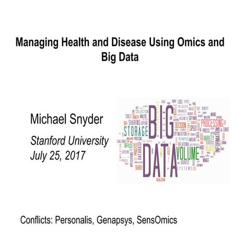 Managing Health and Disease Using Omics and Big Data