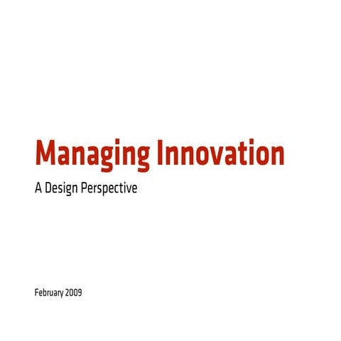 Managing Innovation