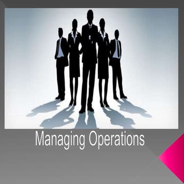 Managing operations