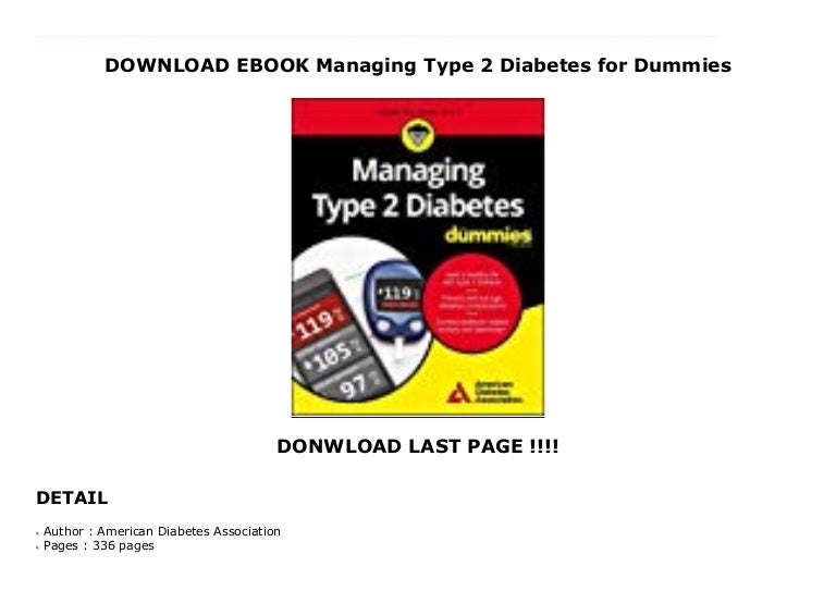 DOWNLOAD EBOOK Managing Type 2 Diabetes for Dummies
