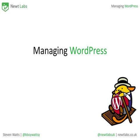 Managing WordPress