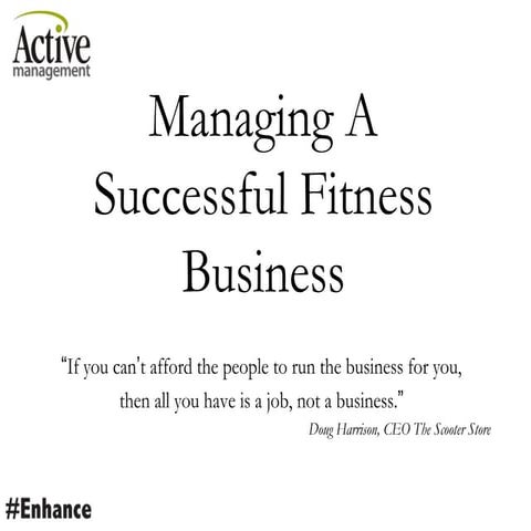 Managing a Successful Fitness & Personal Training Business Presented at #File...