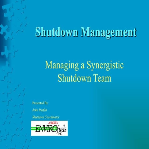 Managing A Synergistic Shutdown Team