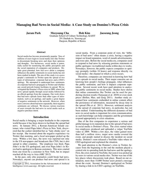 Managing bad news in social media f...