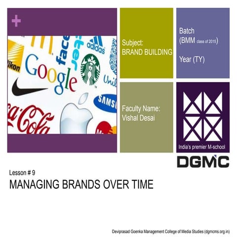 Managing brands overtime