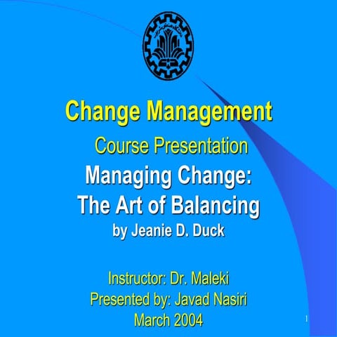 Managing Change in organization and business