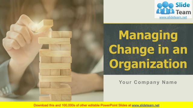 Managing Change In An Organization PowerPoint Presentation Slides