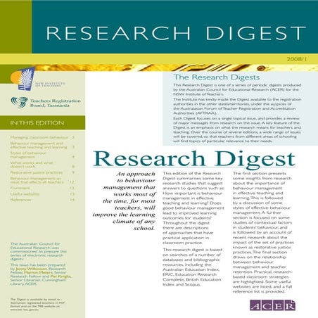 Managing classroom behaviour