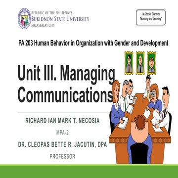 Managing Communication