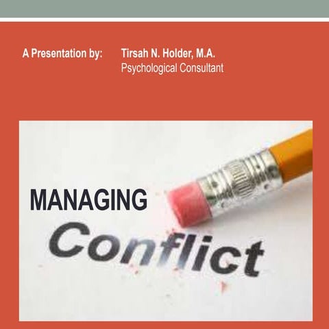 Managing Conflict (Others and Self)