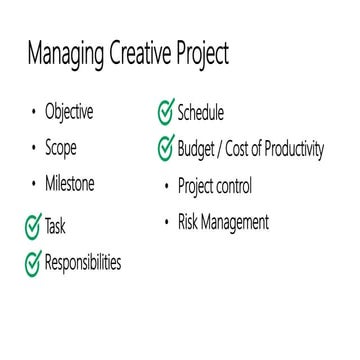 Managing Creative Project