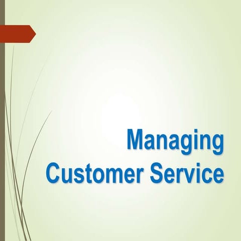 Managing Customer Service - Inclasstraining