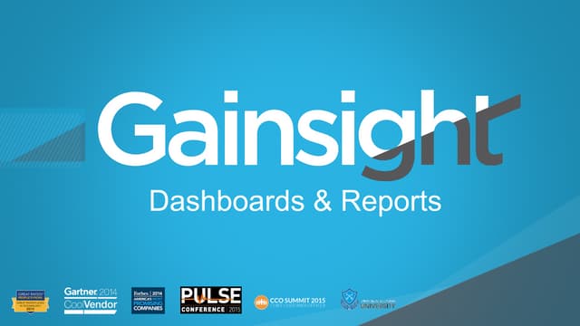 Managing Dashboards & Reports