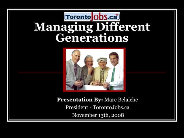 Managing Different Generations