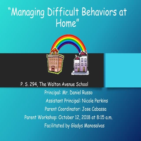 Managing difficult behaviors show english