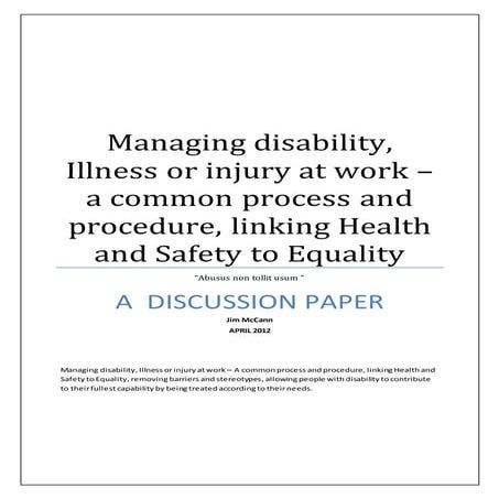 Managing disability 5
