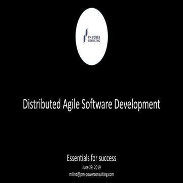 Agile Network India | Techniques to handle large distributed teams | Milind R...
