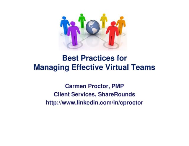 Establishing Effective Virtual Teams Managing Effective Virtual Teams | PPT
