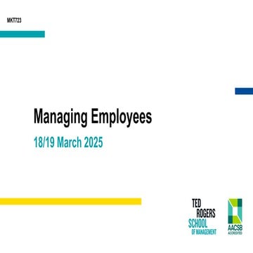 MKT723 Managing Employees pdf lecture for