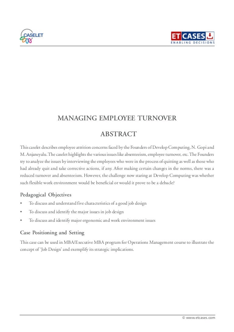 Managing Employee Turnover